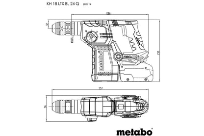 METABO KH 18 LTX BL 24 Q MARTELLO A BATTERIA 2,2 J - 18V + (1x5.2Ah in OMAGGIO)