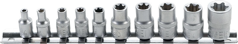 FERMEC SET 10 BUSSOLE TORX FEM. ATTACCO DA 1/4" - 3/8" (E4 - E16) 9548