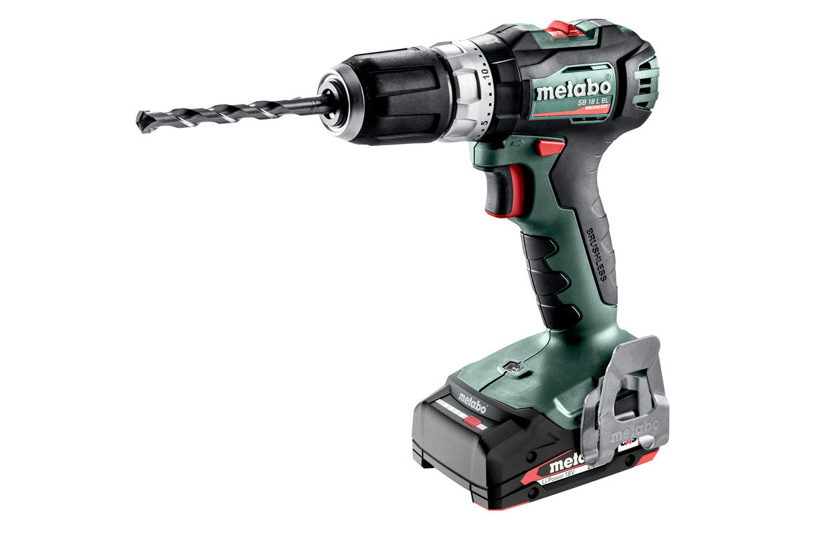 METABO SB 18 L BL TRAPANO-AVVITATORE A PERCUSSIONE A BATTERIA 18V 60Nm 2X2AH LI-POWER; CARICABATTERIA SC 30; METABOX 145